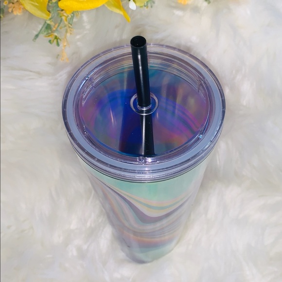 Starbucks 2pc Set Target Exclusive Rainbow Retro Swirl Wave Tumbler Cup & Tote - Picture 15 of 15